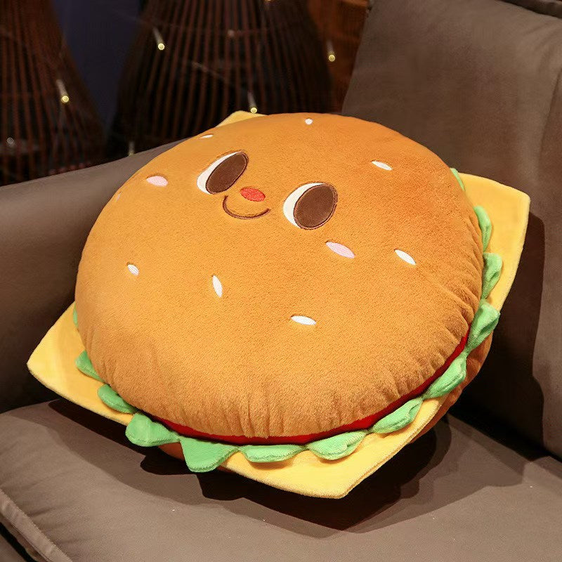 Hamburger Toast Pillow